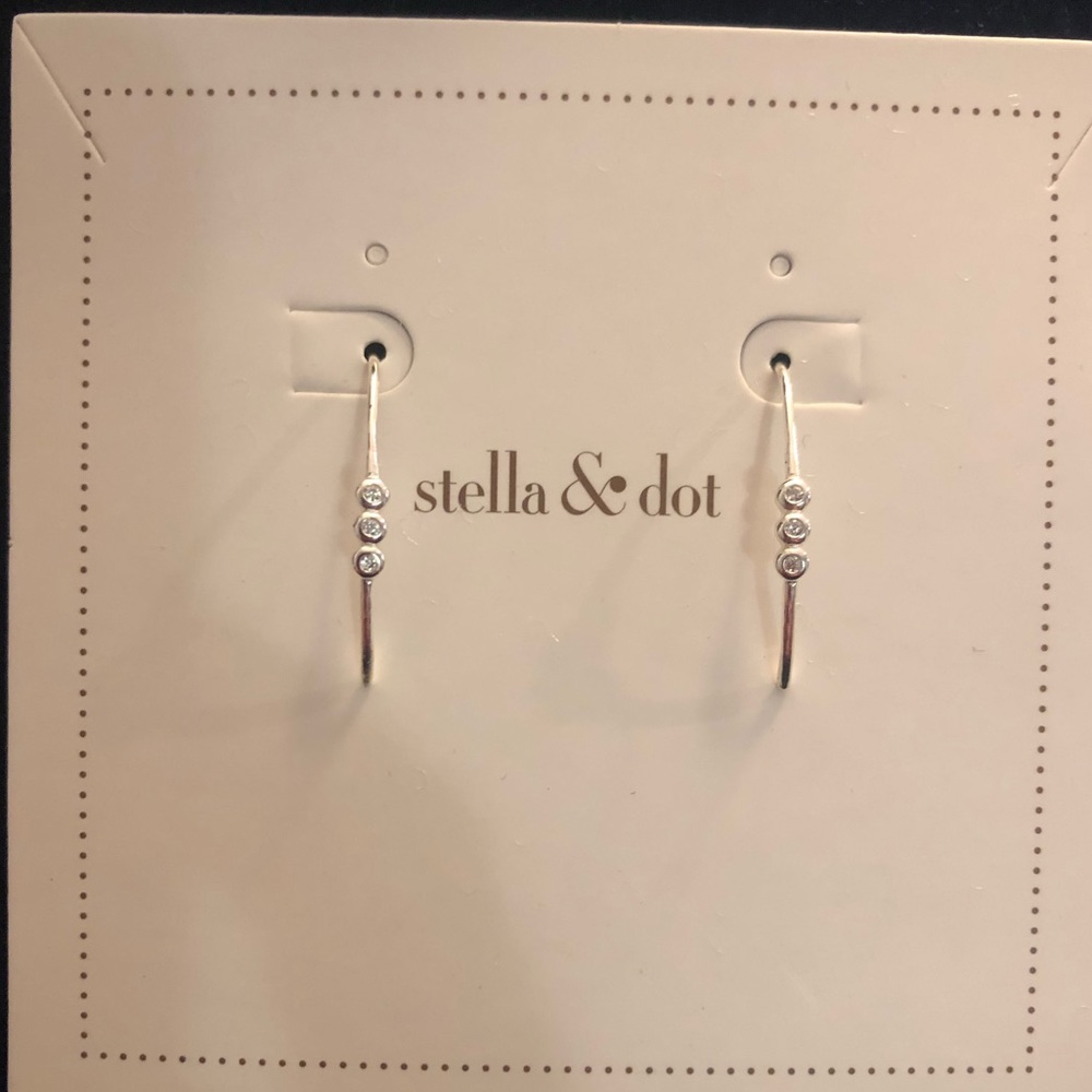 Stella & Dot Ada Wire Earrings - Silver